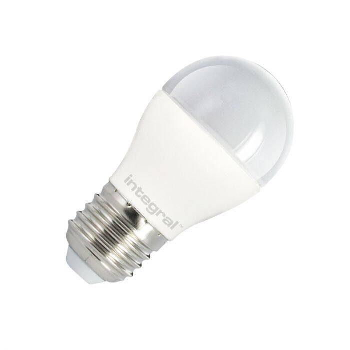 Image of Integral 6W Warm White LED Opal Golf Ball Bulb Screw Cap