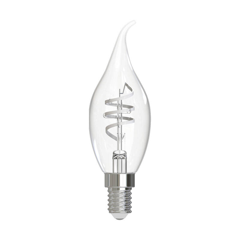 Image of Dar 4.6W Dimmable LED Decorative Filament Bent Tip Candle Bulb - Small Screw Cap
