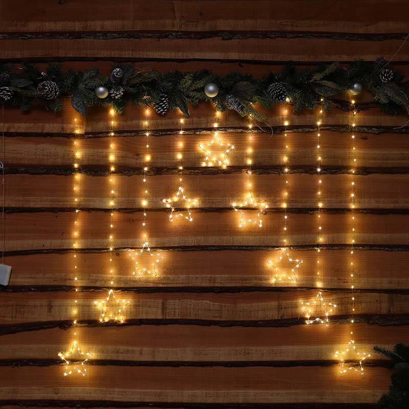 Image of Edit 1.2M Star Warm White LED Curtain String Lights
