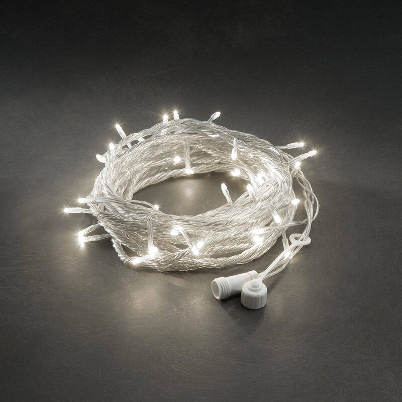Image of Konstsmide 10M Connectable Warm White LED String Lights - Clear Cable