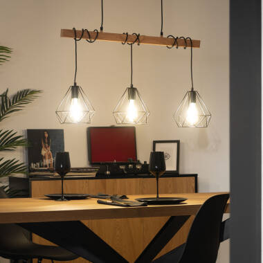 Image of Edit Sardo 3 Light Geometric Ceiling Bar Pendant Light