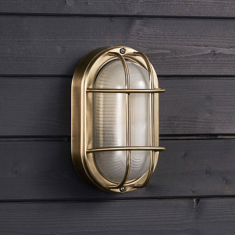 Image of Searchlight Brunel Outdoor Oval Flush Wall Light