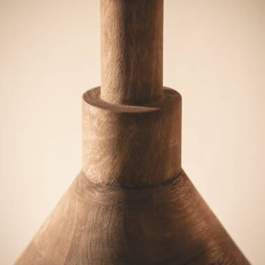 Image of Iluzzia Dallas Wood Ceiling Pendant Light