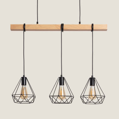 Edit Sardo 3 Light Geometric Ceiling Bar Pendant Light