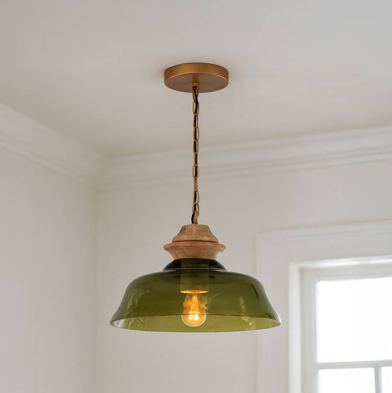 Image of Khudi & Khora Brook Glass Ceiling Pendant Light