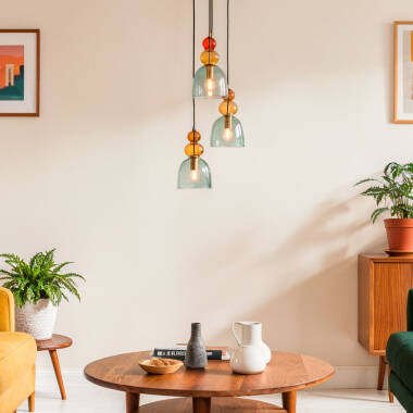 Image of Edit Baudelaire Glass 3 Light Cluster Ceiling Pendant
