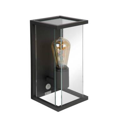 Lucide Claire Half Lantern Outdoor Wall Light with PIR Sensor