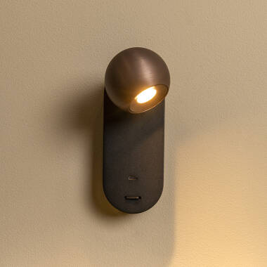 Image of Lucide Montana LED Reading Light with USB Charging Port