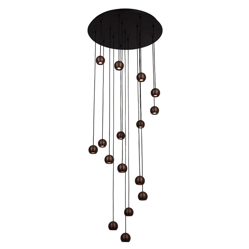 Image of Lucide Montana LED 16 Light Cluster Ceiling Pendant Light with Remote Control