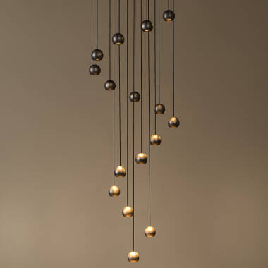 Image of Lucide Montana LED 16 Light Cluster Ceiling Pendant Light with Remote Control