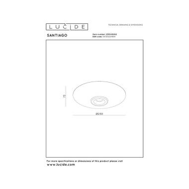 Image of Lucide Santiago LED Flush Ceiling Light