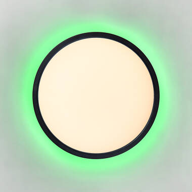 Image of Lucide Castor LED Flush Ceiling Light with Remote Control