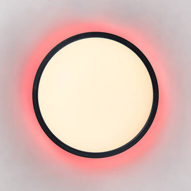 Image of Lucide Castor LED Flush Ceiling Light with Remote Control