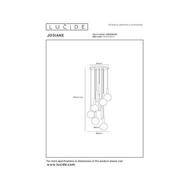 Image of Lucide Josiane 10 Light Cluster Ceiling Pendant Light