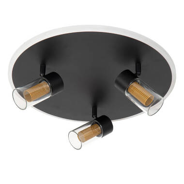 Lucide Everina LED 3 Light Ceiling Spotlight Plate with Remote Control