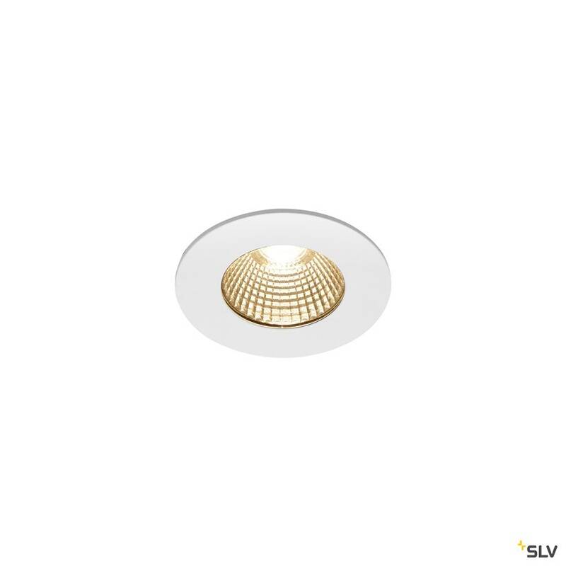 Image of SLV Patta-I 7.3W Recessed Warm White Dimmable LED IP65 Fixed Downlight