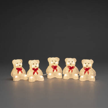 Image of Konstsmide LED Teddy Bear String Lights - Set of 5