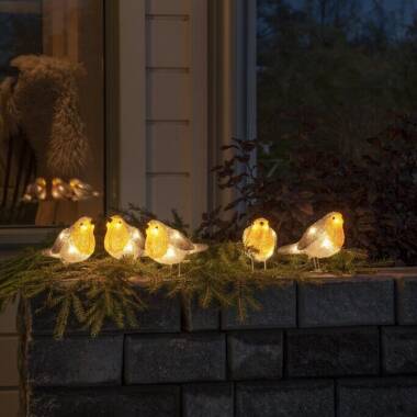 Image of Konstsmide Robin LED String Lights - 5 Lights