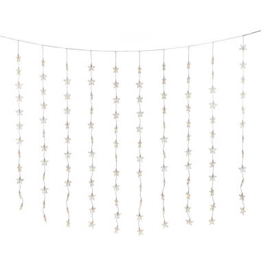 Konstsmide 1.4M Warm White LED Star Curtain Lights - 120 Lights