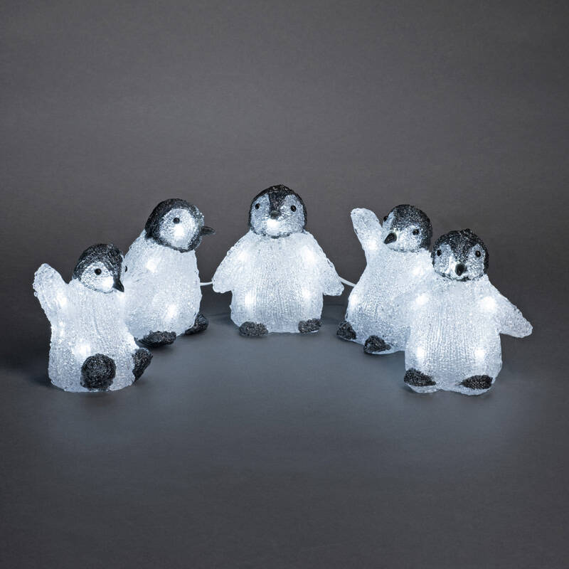 Image of Konstsmide Penguin LED String Lights - 5 Lights