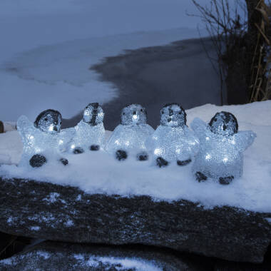 Image of Konstsmide Penguin LED String Lights - 5 Lights