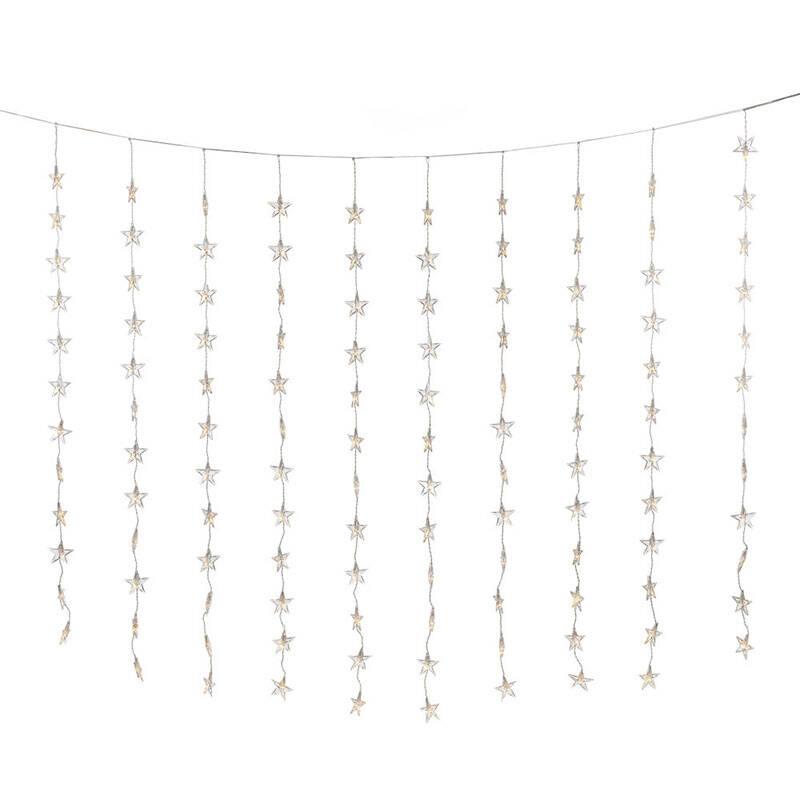 Image of Konstsmide 1.4M Warm White LED Star Curtain Lights - 120 Lights