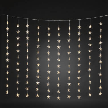 Image of Konstsmide 1.4M Warm White LED Star Curtain Lights - 120 Lights