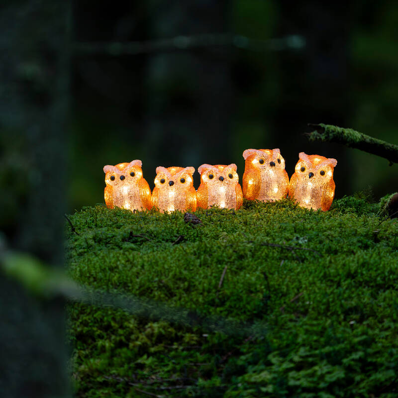 Image of Konstsmide LED Owl String Lights - Set of 5