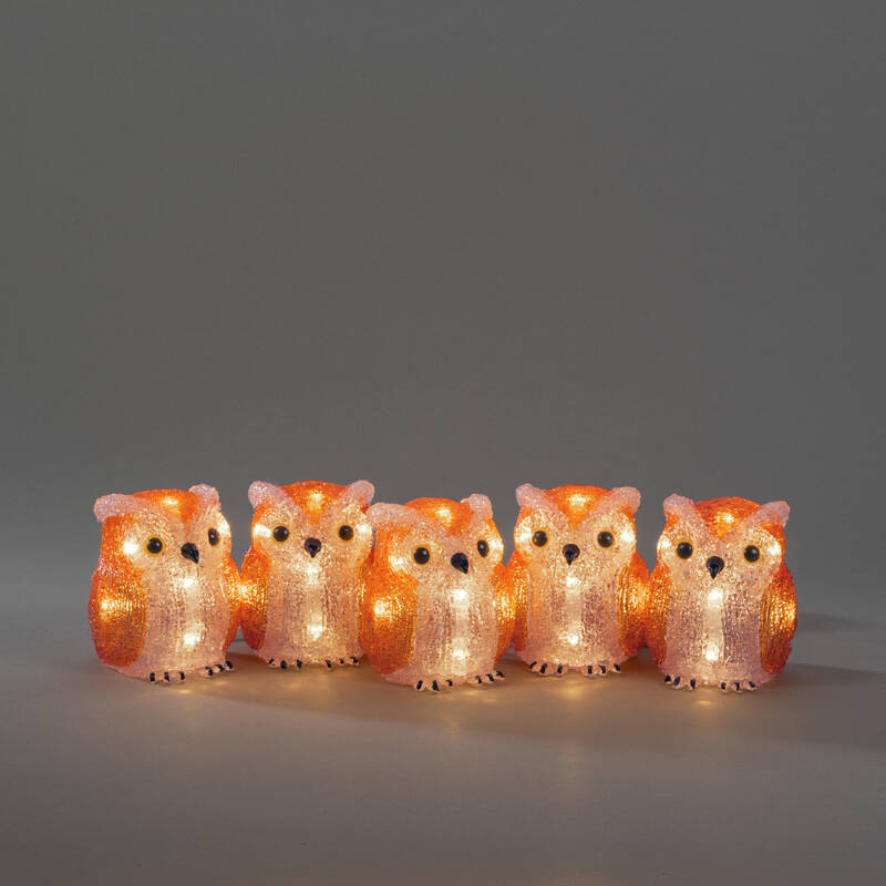 Image of Konstsmide LED Owl String Lights - Set of 5