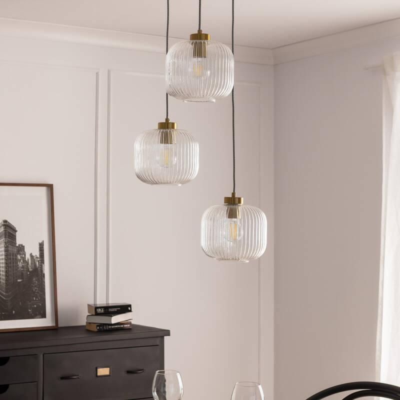 Image of Edit Wilde 3 Light Glass Cluster Ceiling Pendant