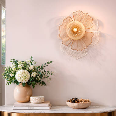 Image of Iluzzia Planella Glass Flush Wall Light