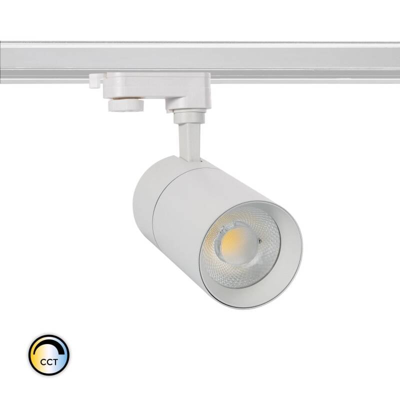 Image of Three Circuit 30W Colour Selectable CCT Dimmable LED Track Light New Mallet