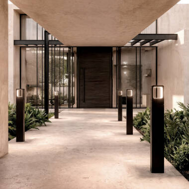 Image of Edit Emerita 6W Warm White LED Outdoor Bollard Light 80cm