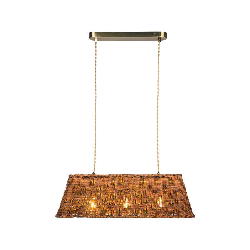 Image of Khudi & Khora Lucent Rattan Bar Ceiling Pendant Light