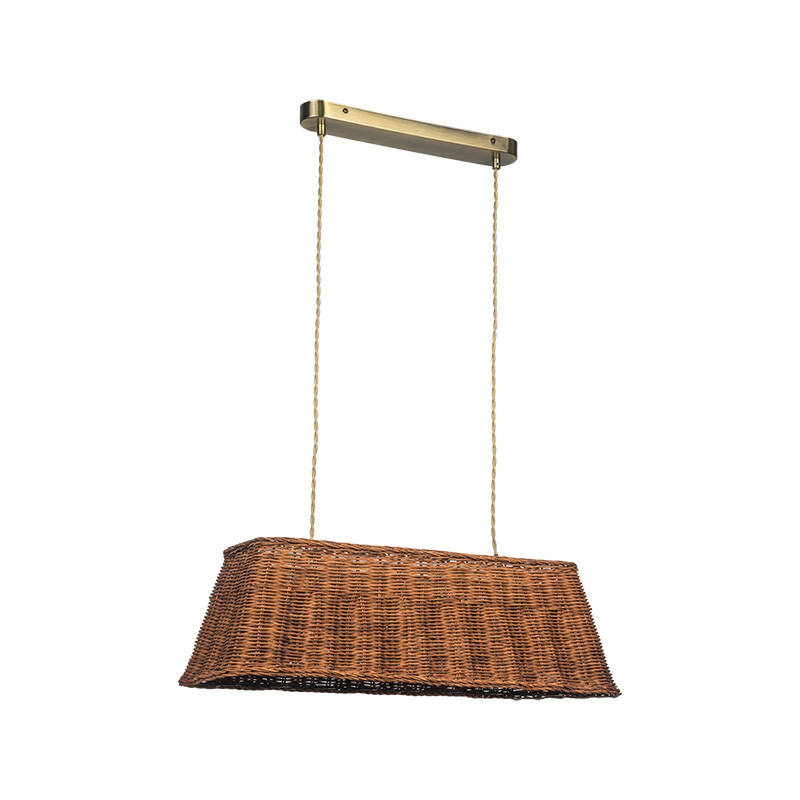 Image of Khudi & Khora Lucent Rattan Bar Ceiling Pendant Light