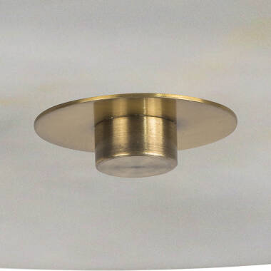 Image of Wisteria Blush Glass Semi Flush Ceiling Light