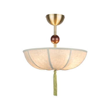 Image of Wisteria Vanta Linen Semi-Flush Ceiling Light
