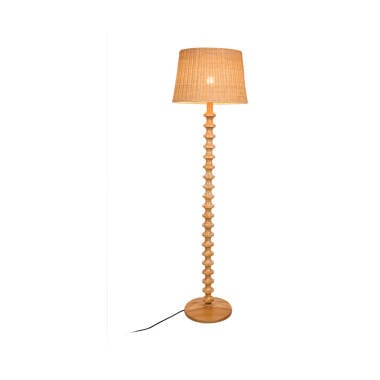 Image of Wisteria Arc Rattan Floor Lamp