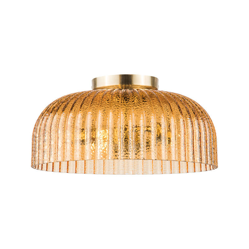 Image of Wisteria Pulse Glass Flush Ceiling Light
