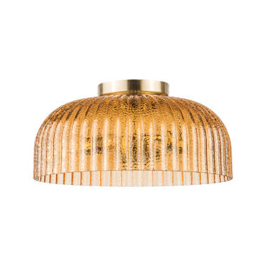 Image of Wisteria Pulse Glass Flush Ceiling Light