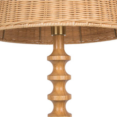 Image of Wisteria Arc Rattan Floor Lamp