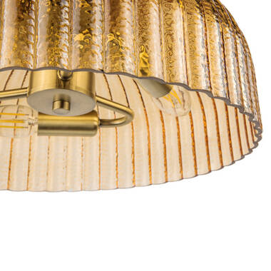 Image of Wisteria Pulse Glass Flush Ceiling Light