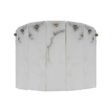 Image of Wisteria Linea Alabaster Glass Flush Wall Light