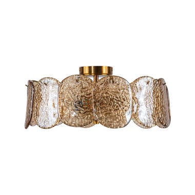 Image of Wisteria Verre Glass Semi-Flush Ceiling Light