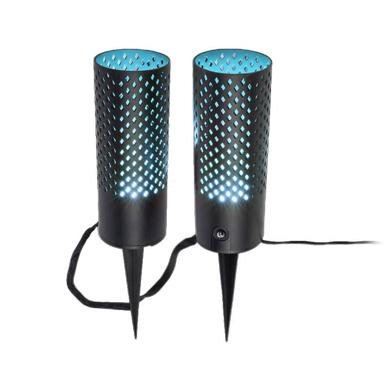 Image of Easyfit Remote 12v Garden Lights - Rose LED Outdoor Feature Stake Light - 2 Lights