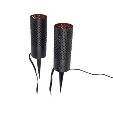 Image of Easyfit Remote 12v Garden Lights - Rose LED Outdoor Feature Stake Light - 2 Lights