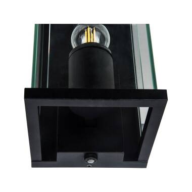 Image of Edit Halo Half Lantern Outdoor Wall Light With Dusk to Dawn Sensor