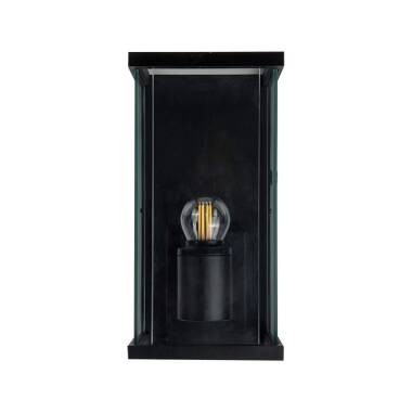Image of Edit Halo Half Lantern Outdoor Wall Light With Dusk to Dawn Sensor