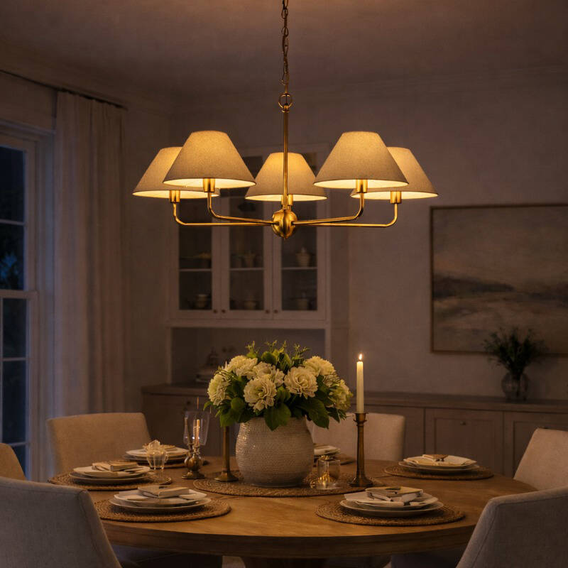 Image of Wisteria Celesta 5 Arm Ceiling Pendant Light