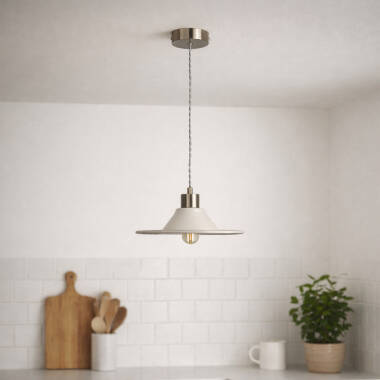 Image of Khudi & Khora Olive Ceramic Ceiling Pendant Light